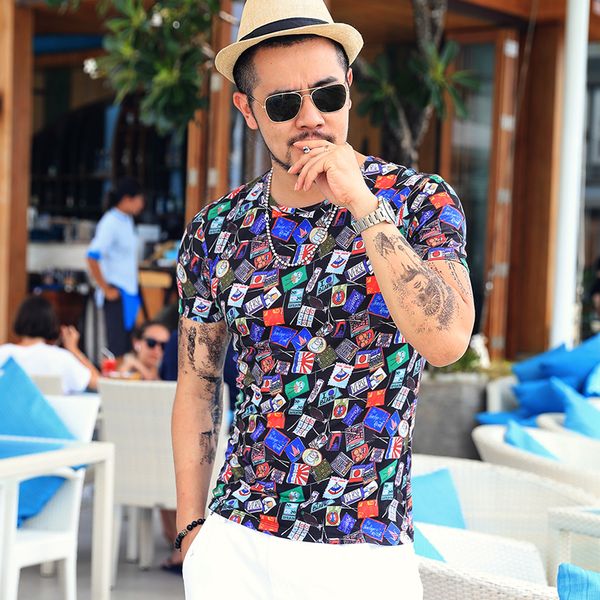 2019 new men t-shirt casual short sleeve o-neck fashion funny printed 3d t shirt men/woman tees brand tshirt hombre, White;black